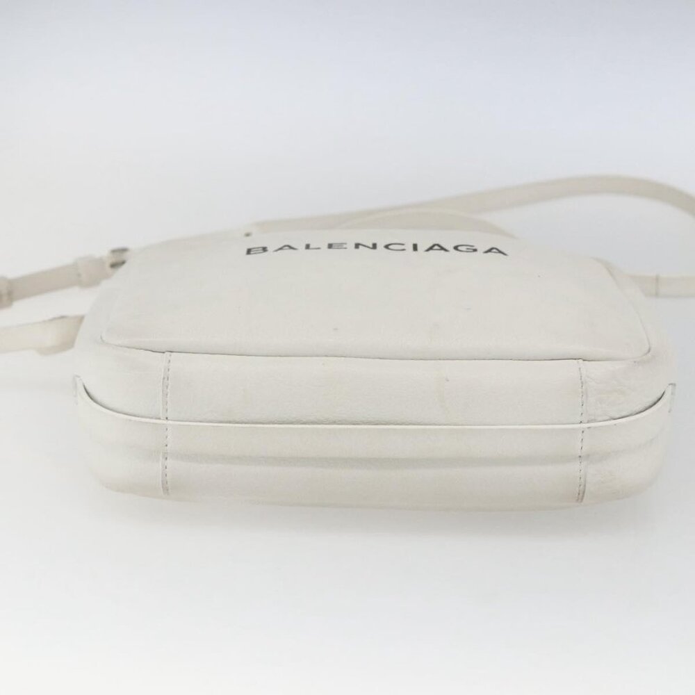 Authentic BALENCIAGA Shoulder Bag Leather White Silver 489812 - Picture 16 of 16
